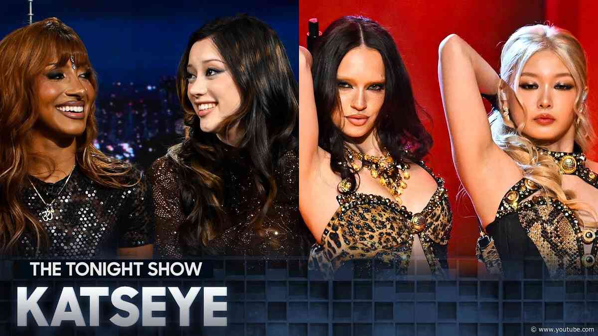 KATSEYE Talks WILD, "Gnarly" and Their Viral Gap Ad; Performs "Animal" | The Tonight Show