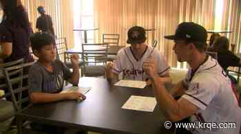 Isotopes players learn sign language from students at Albuquerque Sign Language Academy