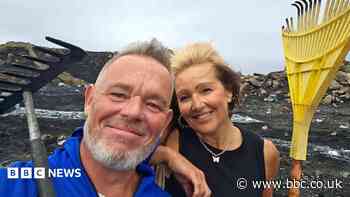 Wildfire-hit residents remove Greenpeace mural of Burnham from scorched mountain