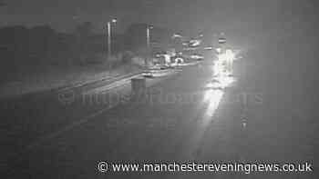 M62 traffic RECAP with huge delays and lanes shut after car fire