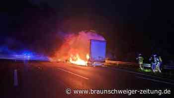 Lkw-Auflieger brennt bei Helmstedt: kilometerlanger Stau auf A2 nach Berlin