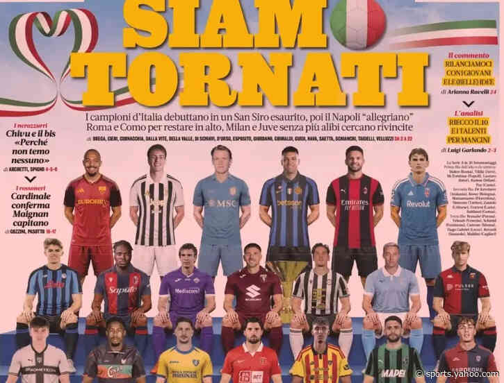 Today’s Papers – Serie A is back, everyone chasing Inter