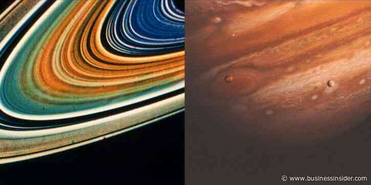 NASA's Voyager probes have traveled through space for nearly 50 years. See the remarkable photos from their journeys.