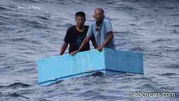 WATCH:  Fishermen rescued after 5 days at sea inside cooler