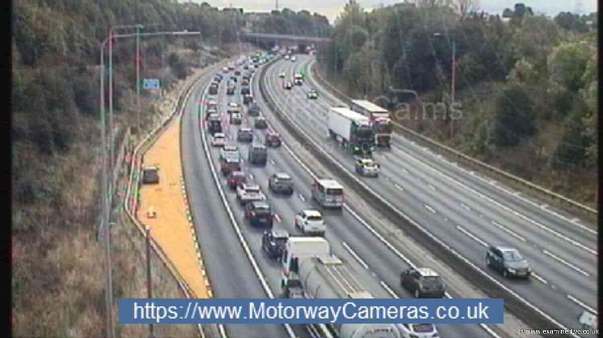 M62 traffic LIVE updates as crash blocks two lanes