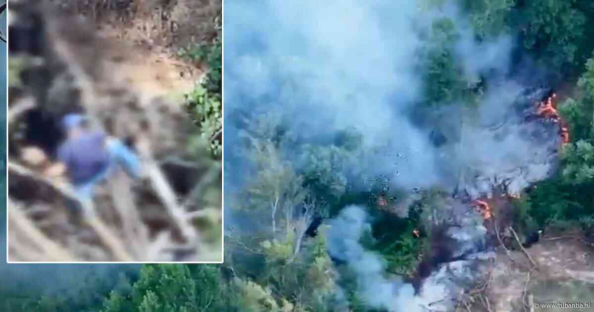 Italiaanse boer steekt bosbrand aan: drone filmt alles en betrapt hem op heterdaad