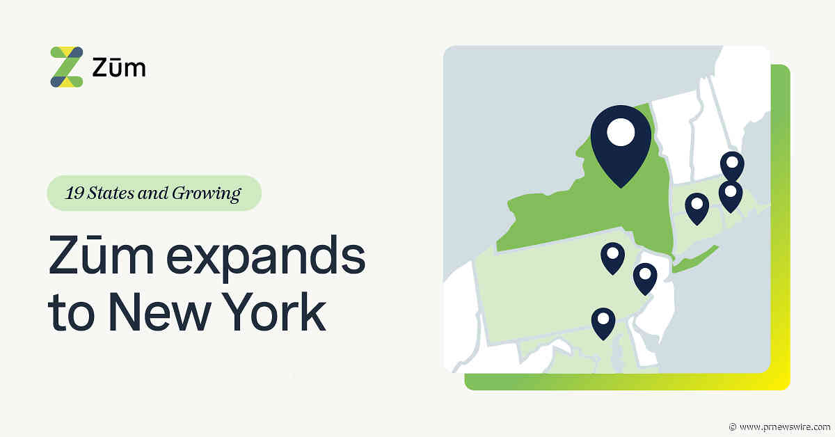 Zum Expands to New York, Marking 19th State Nationwide