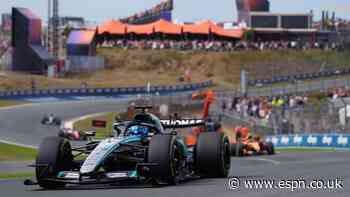 Russell converts pole into sprint win in Zandvoort