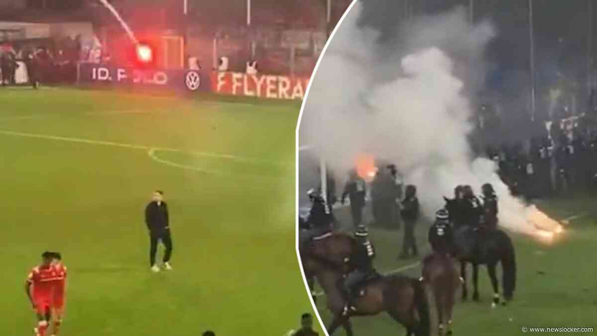 Voetbalwedstrijd loopt uit de hand: politiemannen raken gewond