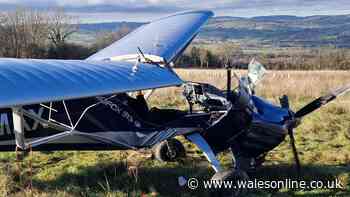 Pilot seriously injured in Powys plane crash seconds after take-off