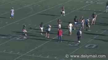High school football coach FIRED after blasting ball into teenage player's groin in furious practice outburst