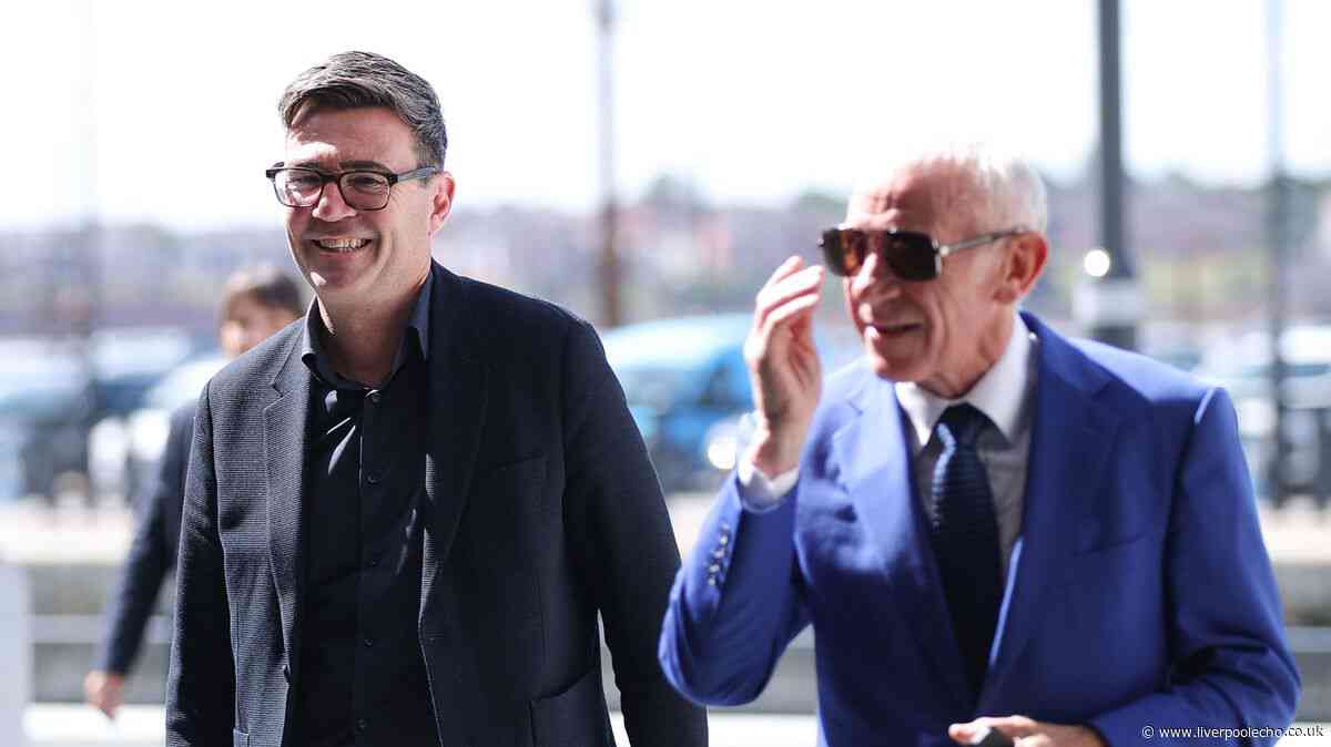 Andy Burnham spotted at Hill Dickinson Stadium for Everton opener