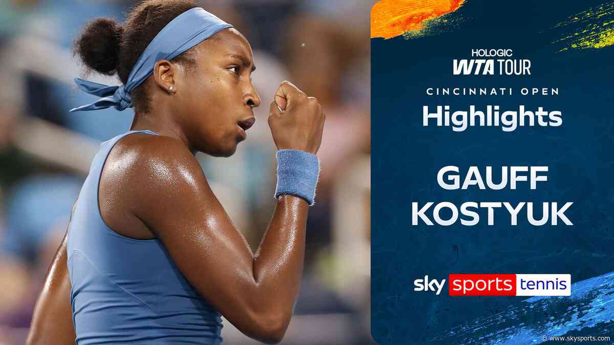 Gauff eases past Kostyuk in straight set win to reach semi-final in Cincinnati