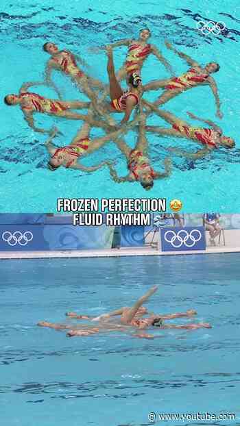 A perfectly timed shot. 📸 Now watch it come to life. 🏊‍♀️✨#Olympics #Beijing2008 #ArtisticSwimming