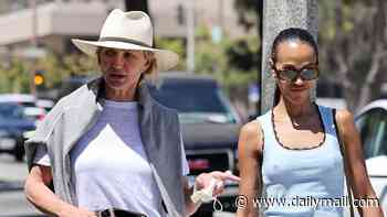 Cameron Diaz, 53, emerges on rare outing months after welcoming THIRD child... as she reunites with Hollywood pal Zoe Saldana