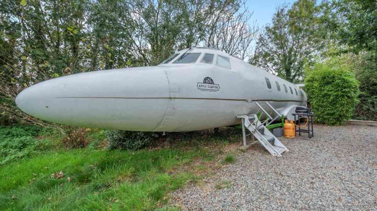 Holidaymakers can book an 'unforgettable' Tenby stay in a converted 1970s private jet