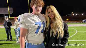 Kim Zolciak's ex Kroy Biermann is seen picking up son KJ's, 15, football jersey after teen was arrested for alleged changing room sex assault