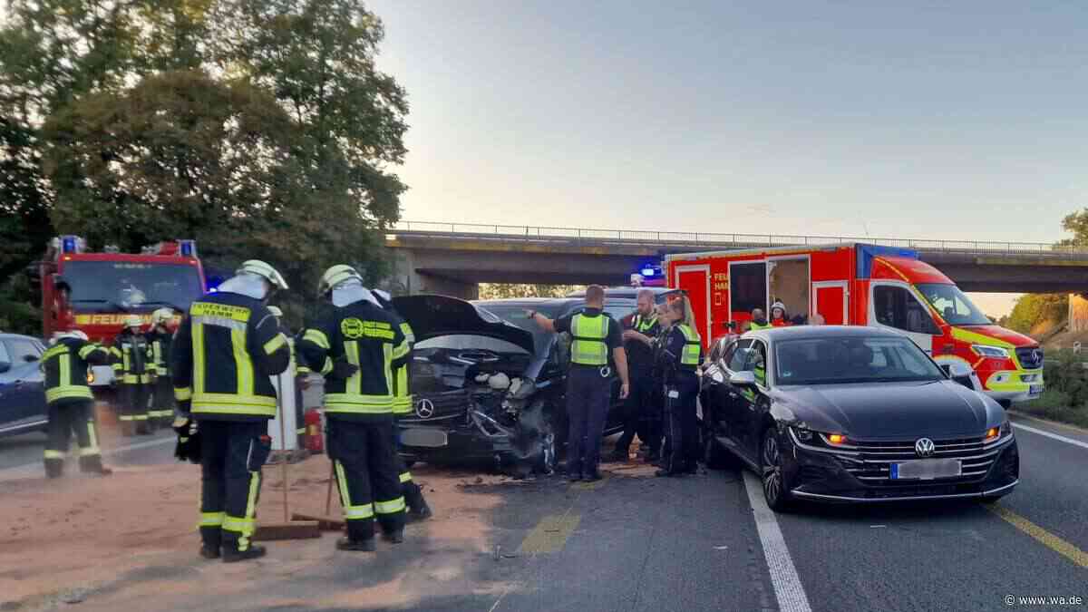 Unfall auf der A1 bei Hamm: Mehrere Fahrzeuge beteiligt