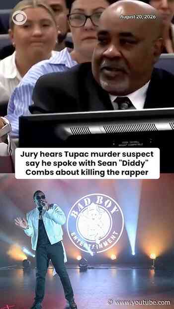Jury hears Tupac murder suspect say he spoke to Sean "Diddy" Combs about killing the rapper #shorts