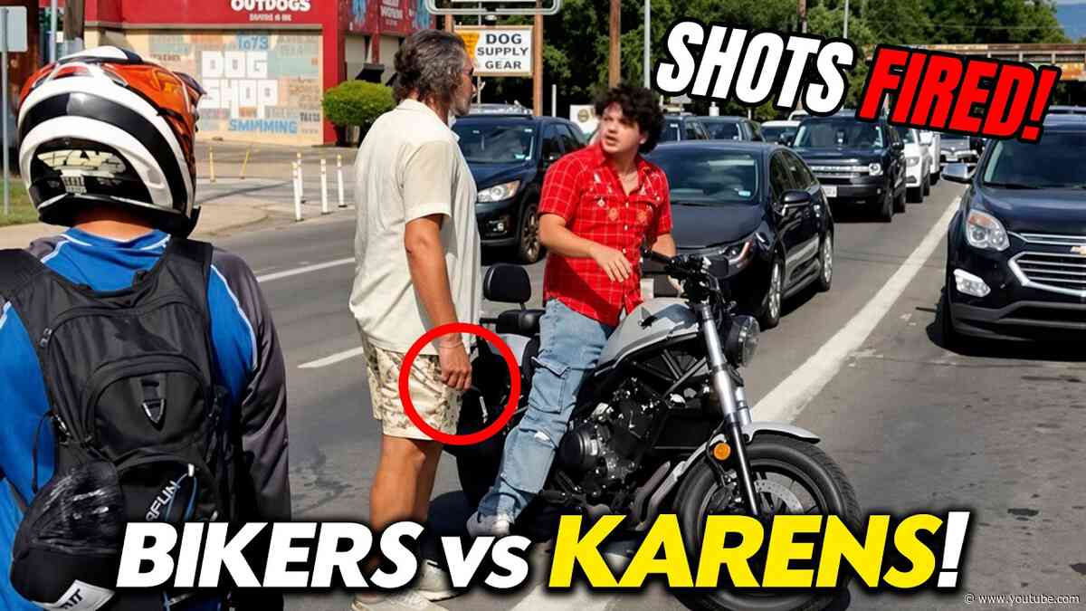 ROAD RAGE KAREN Went TOO FAR on a BIKER | INSANE MOTORCYCLE MOMENTS & CRASHES #44