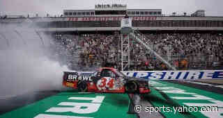 Layne Riggs survives in double OT at New Hampshire, scores sixth Truck Series win of 2026