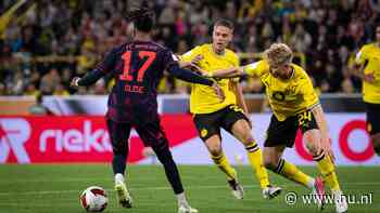 Veerman debuteert voor Dortmund in verloren strijd om Supercup tegen Bayern