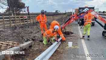 Dual carriageway reopens after wildfire repairs