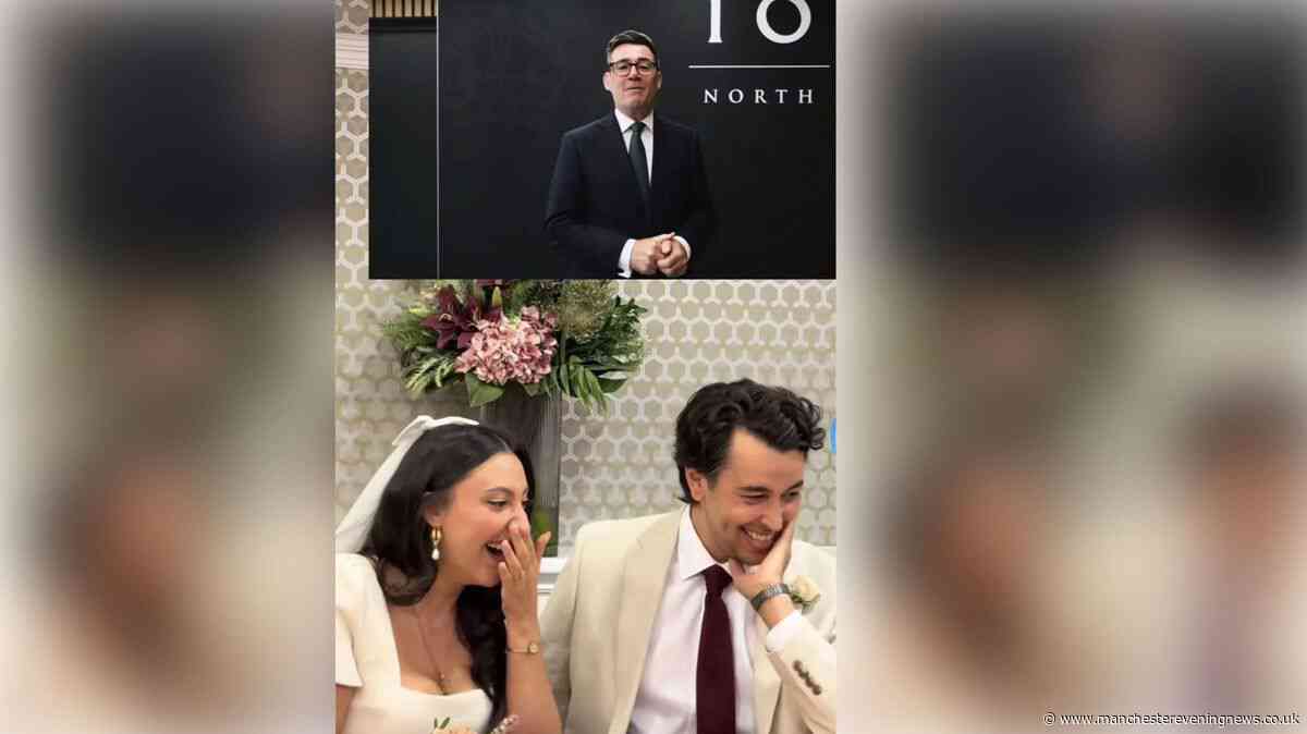 Andy Burnham records special message for bride after her appeal not to 'ruin' her wedding day