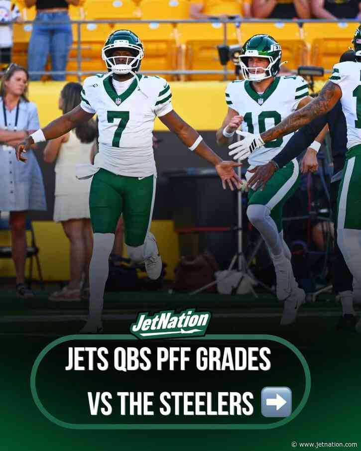 Jets QB PFF Grades vs Steelers