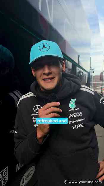 What engagement does to a man 😉🩵 #f1 #mercedesf1 #georgerussell
