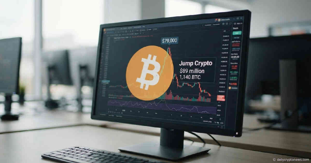 Bitcoin hits $79k as Jump Crypto sells $89M, signaling potential correction