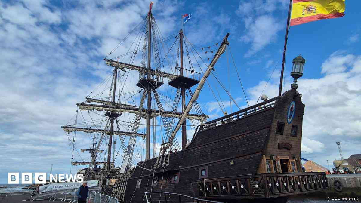 Why is a replica Spanish galleon in the west of Scotland?