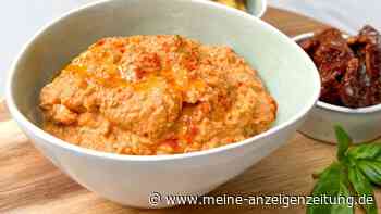 Selbstgemachter Tomate-Mozzarella-Aufstrich: Dieser Aufstrich bringt Urlaubsgefühle aufs Brot
