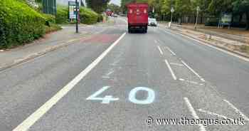 Incorrect speed limit painted on Crawley road again