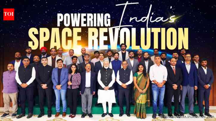 ‘Impressed by their energy &amp; ambition’: PM Modi meets India’s space startups on National Space Day