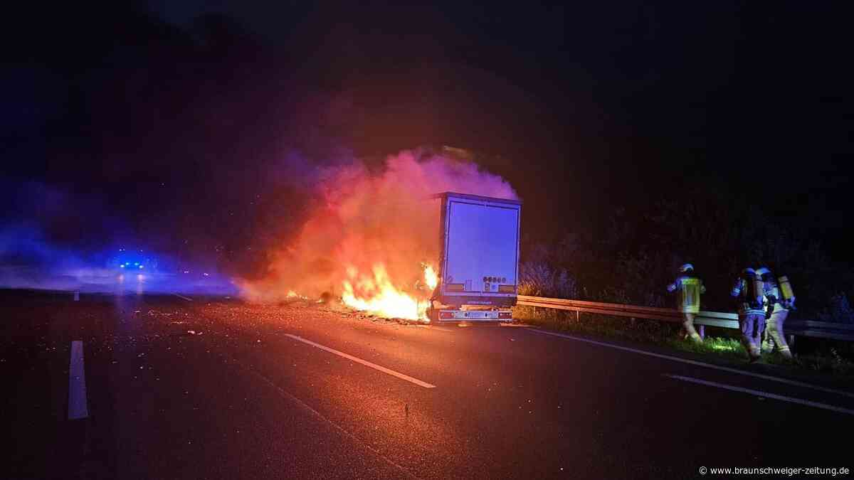 Nach Auflieger-Brand bei Helmstedt: Fahrbahn muss erneuert werden