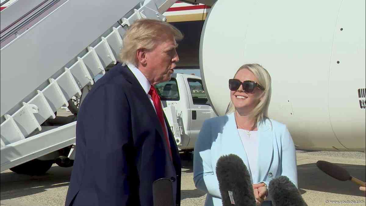 President Trump Gaggles with Press at Joint Base Andrews, Aug. 21, 2026