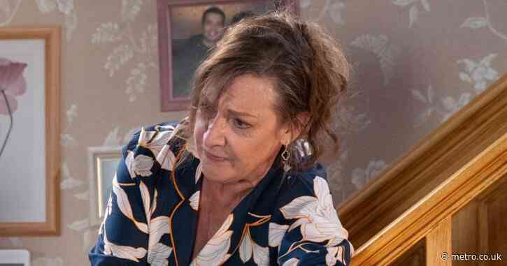 Maggie down in the dumps in Coronation Street after disappointing sex session with neighbour
