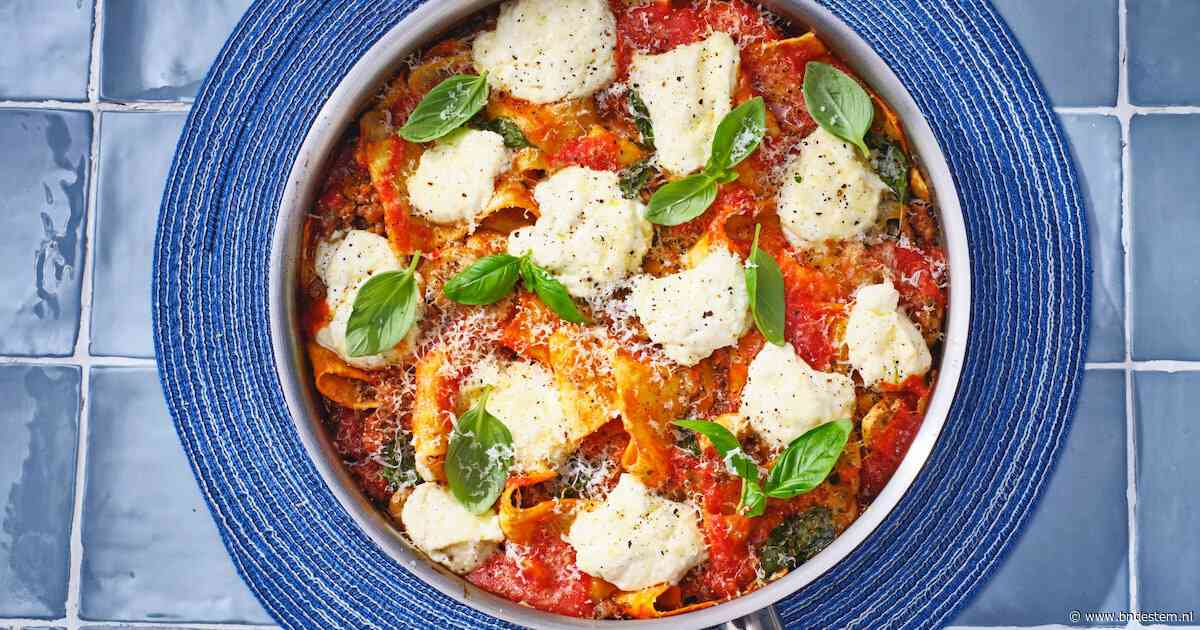Wat Eten We Vandaag: Panlasagne met gehakt, champignons en ricotta