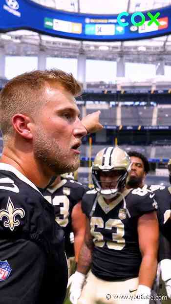Tyler Shough leads Pregame Huddle at Rams #saints #nfl #shorts