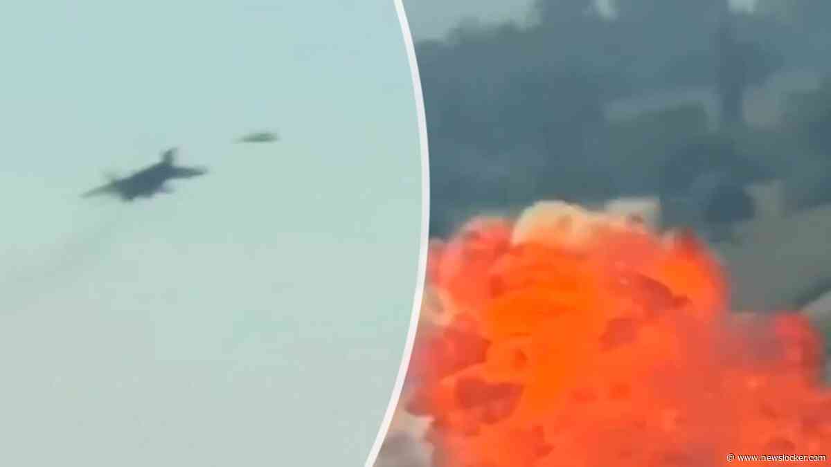 Piloot Oekraïens gevechtsvliegtuig laat met slimme truc Russische drone crashen