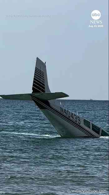Small plane crashes into water off Florida beach