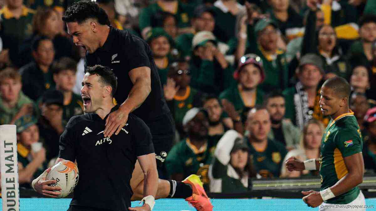 South Africa 16-33 New Zealand: Will Jordan’s double hit puts Springboks on the floor