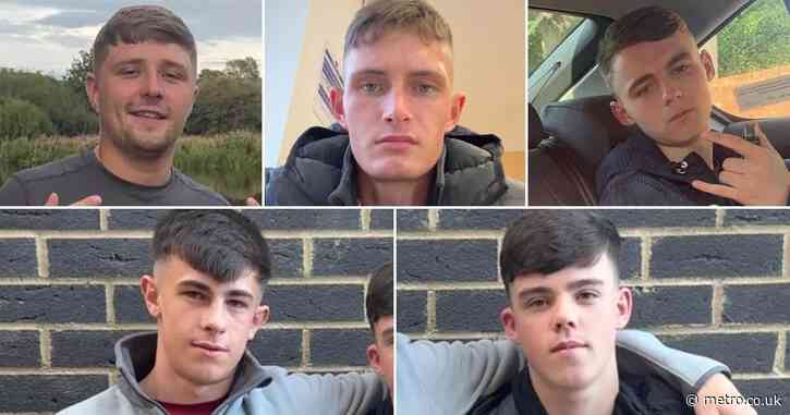Five youngsters who died after crashing into police car pictured