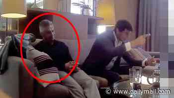 He's the shadowy gangster chief suspect in the death of a public schoolboy who jumped from a luxury Thames-side apartment in a case which has gripped true crime fans globally... but he's never been seen on camera…. until now
