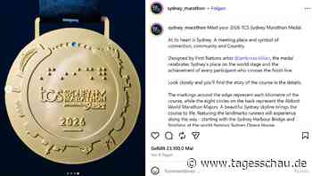 Sydney-Marathon-Medaille zeigt versehentlich Münchner Allianz Arena