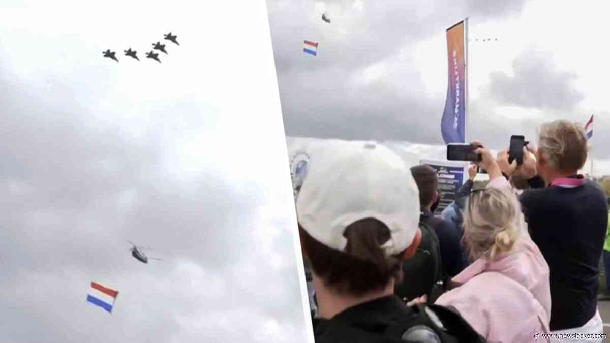 Spectaculaire beelden: luchtmacht voert flyby uit bij laatste Grand Prix van Nederland
