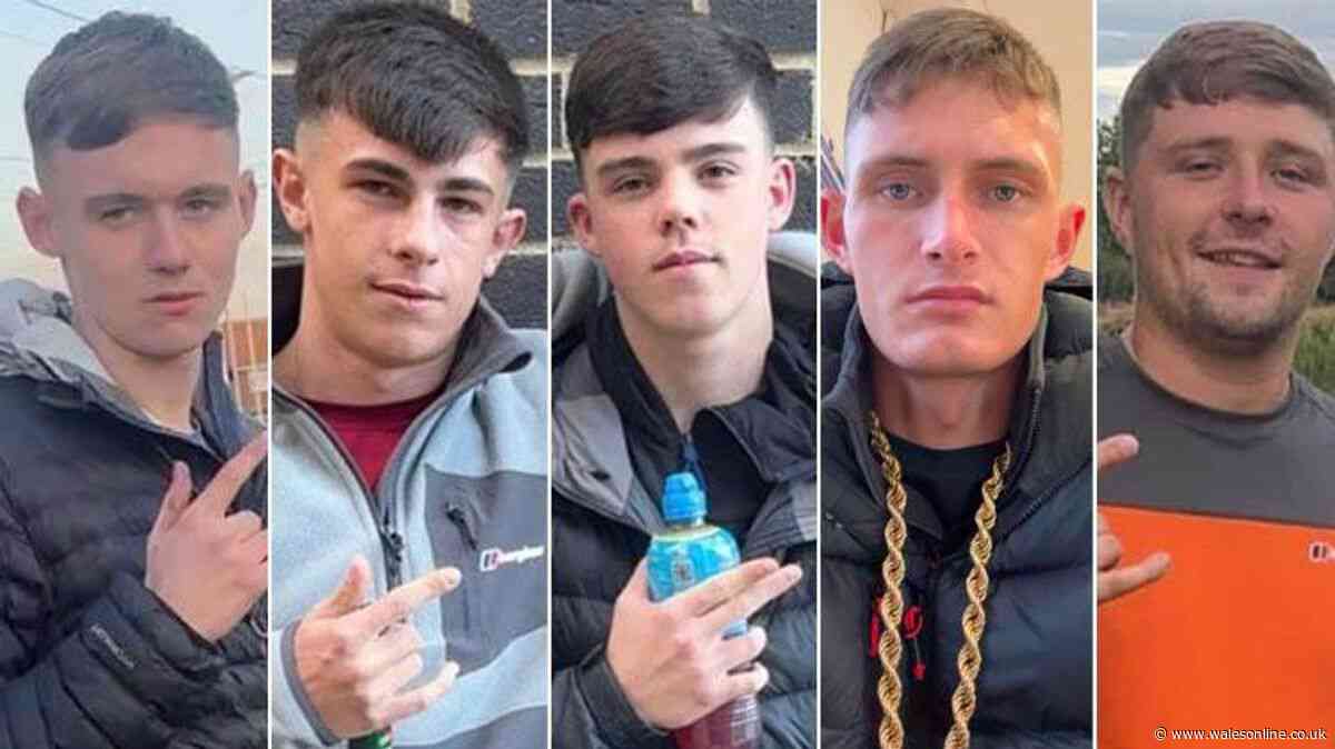 Five young men killed driving wrong way down motorway who hit police car named