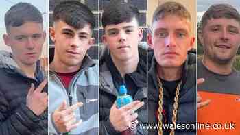 Five young men killed driving wrong way down motorway who hit police car named