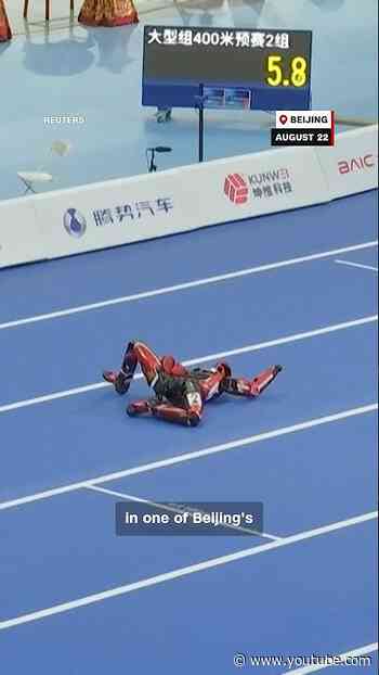 Robot beats Usain Bolt record, then hits a wall